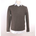 classic Cashmere Sweater for men (pure cashmere V neck pullover knitwear)